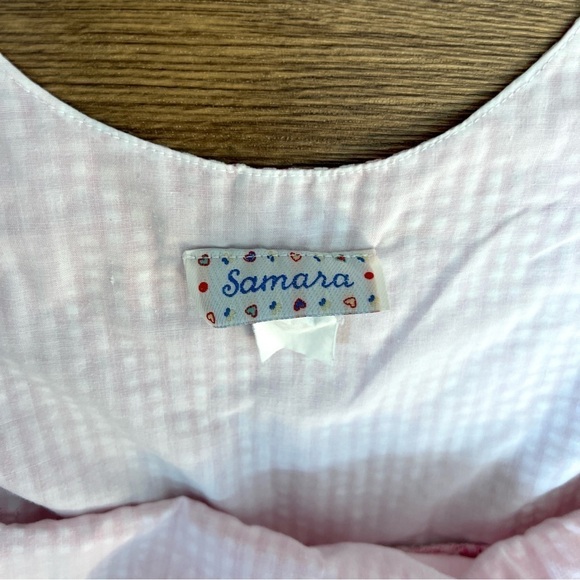 Samara Gingham Pinafore Dress with Fish girls size 2T - Picture 11 of 12